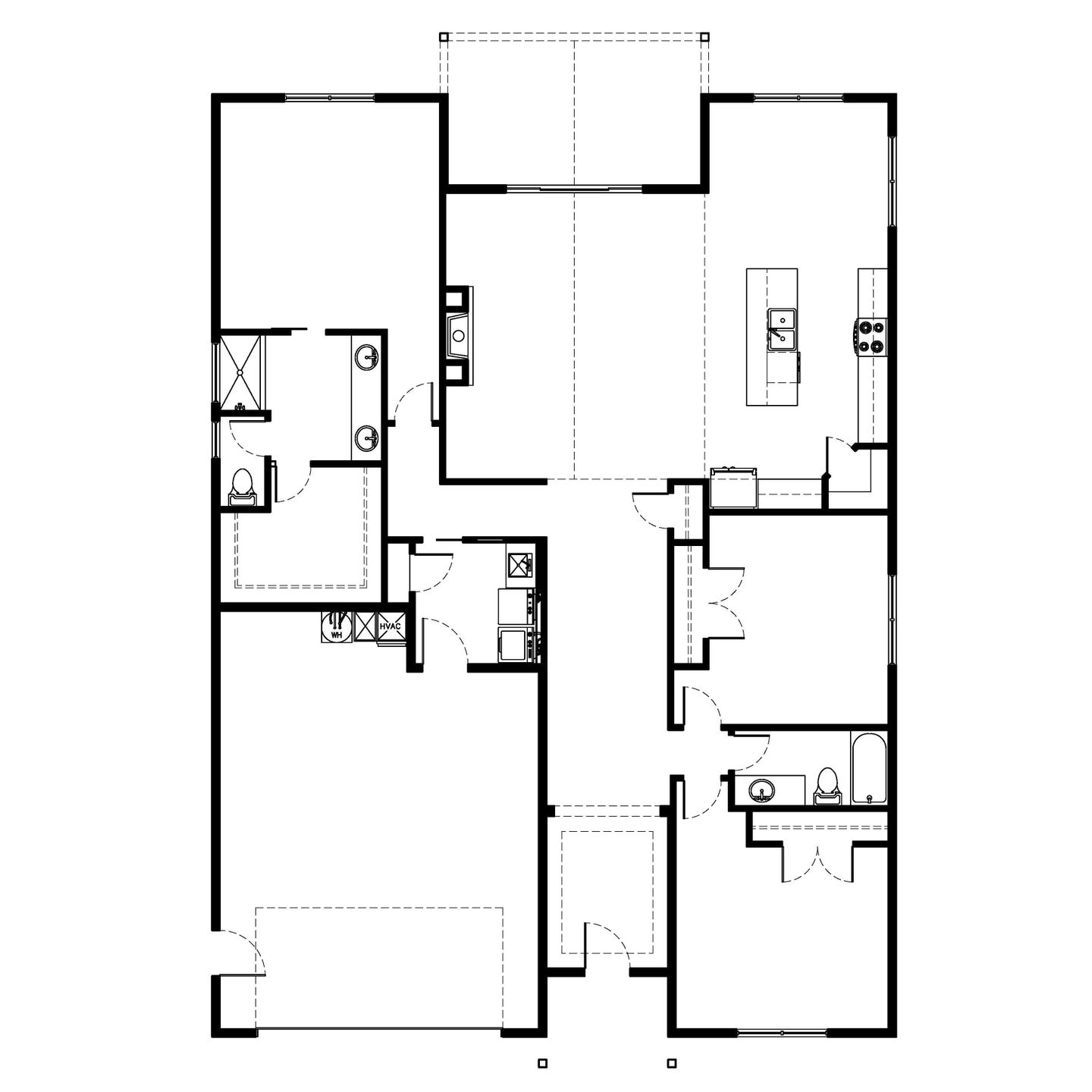 Main Level. Pine New Home Floor Plan