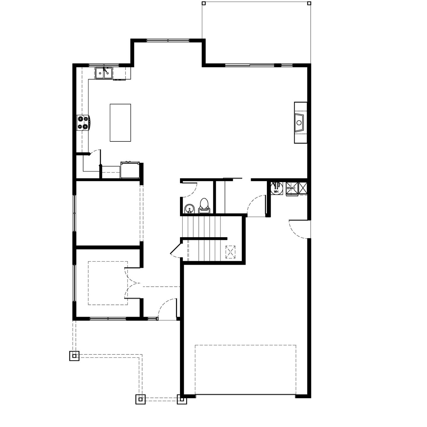 Main Level. Hickory New Home Floor Plan