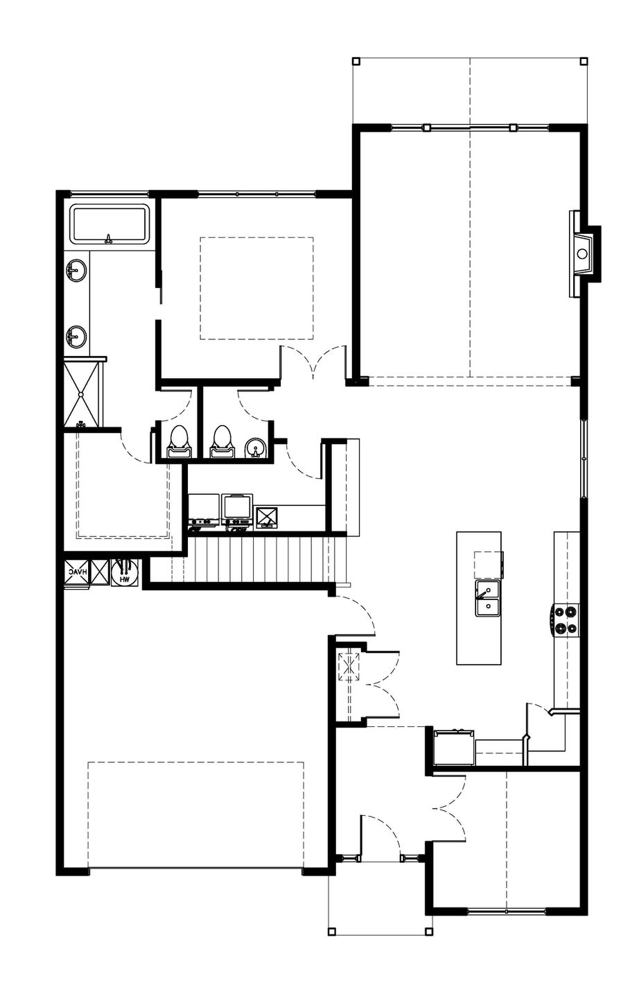 Main Level. Hawthorne New Home Floor Plan